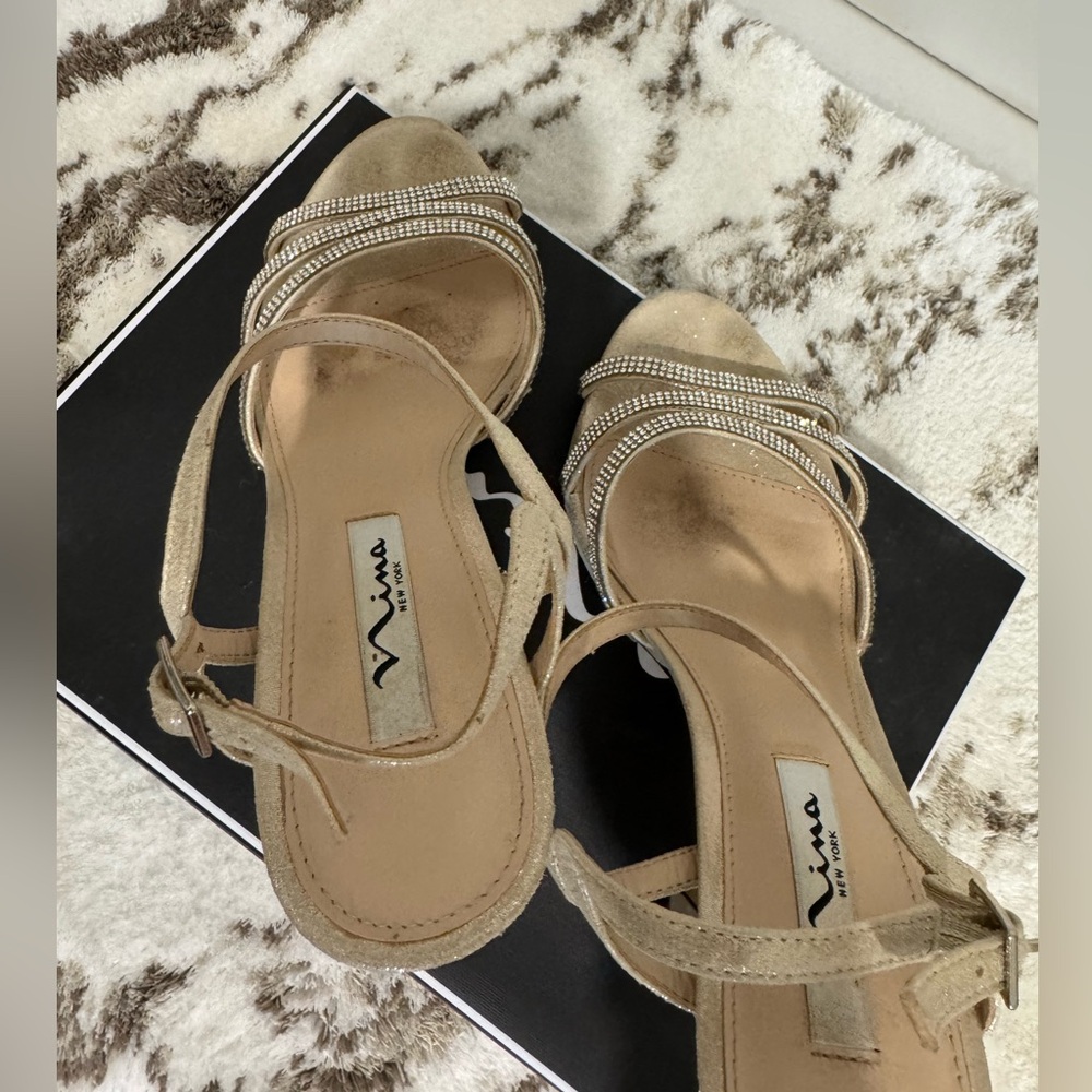 Nina - Saralyn platino Strappy Heels - Picture 5 of 6